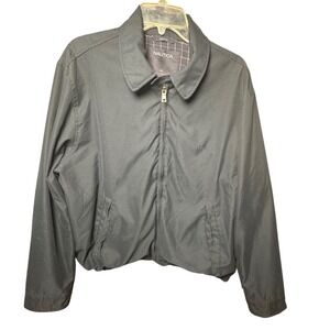Nautica Mens M Navy Blue Full Zip Lightweight‎ Bomber Jacket Coat Windbreaker